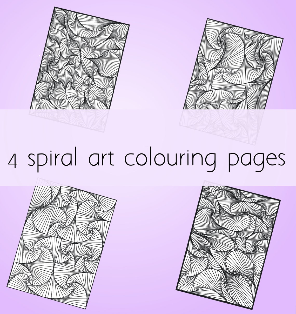 Serene Spiral Colouring Book Abstract Collection Serene Spiral Colouring Book Abstract Collection