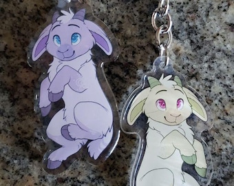 Lamb Double-sided Acrylic Keychain