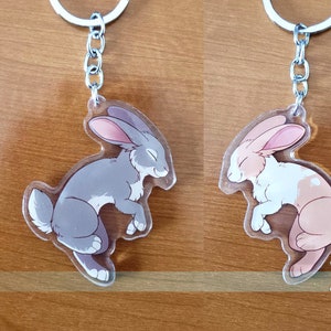 Bunny Double-sided Acrylic Keychain