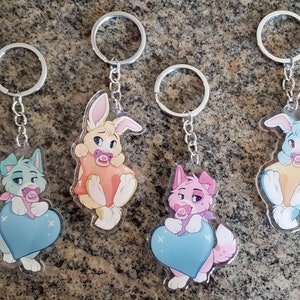 Baby Animal Double-sided Acrylic Keychain