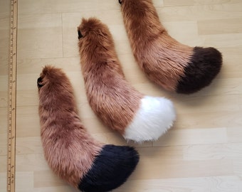 Tipped Copper Fox Wolf Canine Costume Tail