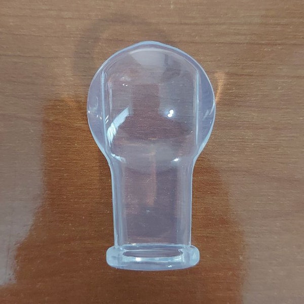 Replacement teat for adult pacifier, clear silicone with sidewall