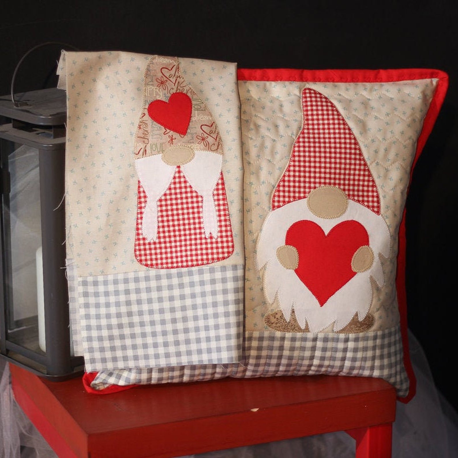 Gnome Ornament Modern Quilt Pattern PDF Valentine Gnome Etsy