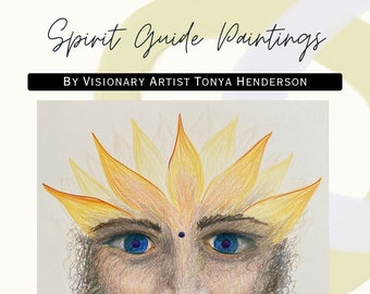 Custom Original Spirit Guide or Guardian Angel Intuitive Drawing in Colored Pencil, Psychic Spirit Art Painting, Original Spiritual Artwork