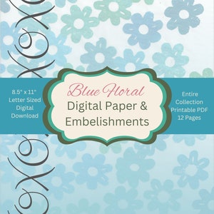 Digitales Briefpapier, digitales Briefpapier, digitales Briefpapier zum ausdrucken, florale Seiten für Junk Journaling, Verzierungen zum Basteln