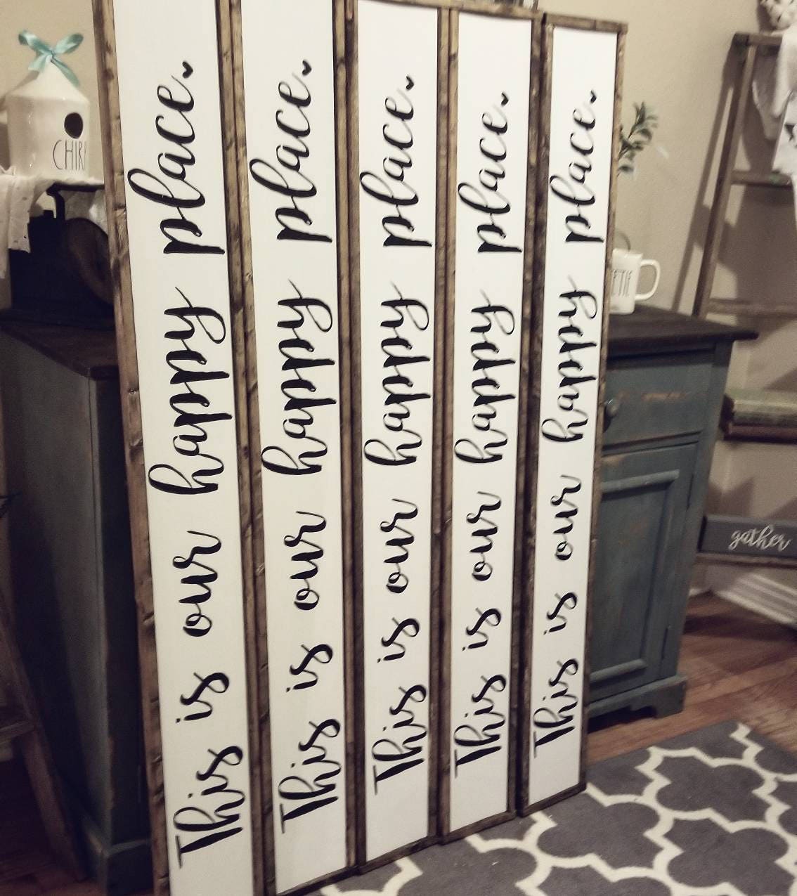 This is our happy place sign farmhouse decor happy place etsy