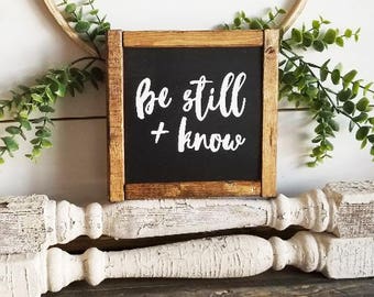 Be Still And Know | Farmhouse Decor | Be Still | Rustic Sign | Rustic Decor | Modern Farmhouse | Gallery Wall Decor | Sign