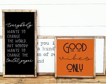 Good Vibes Only | Wood Sign | Boho Wall Art | Bohemian Sign | Terra cotta | Retro Sign | Hippie Sign | Retro Art | Peace | Love | Groovy |