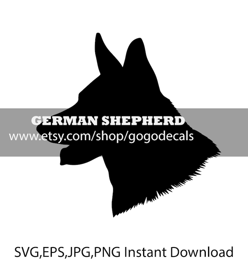 German Shepherd Head eps png jpeg svg Artwork digital download