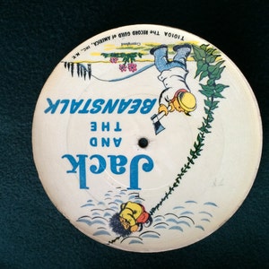 Vintage 1940 del gremio de registro de registro de la imagen de cartón de América, "Jack y las habichuelas mágicas" y "Ropa nueva del emperador"