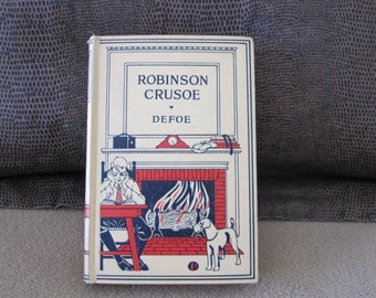 ROBINSON CRUSOE by Daniel Defoe Children's Vintage Story Book Sears Juvenile Classics