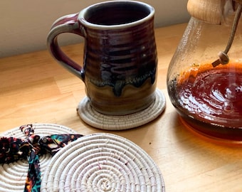 Coasters Set / Hand-made Rice Bag Coasters / Set of 4 // Because of Hope