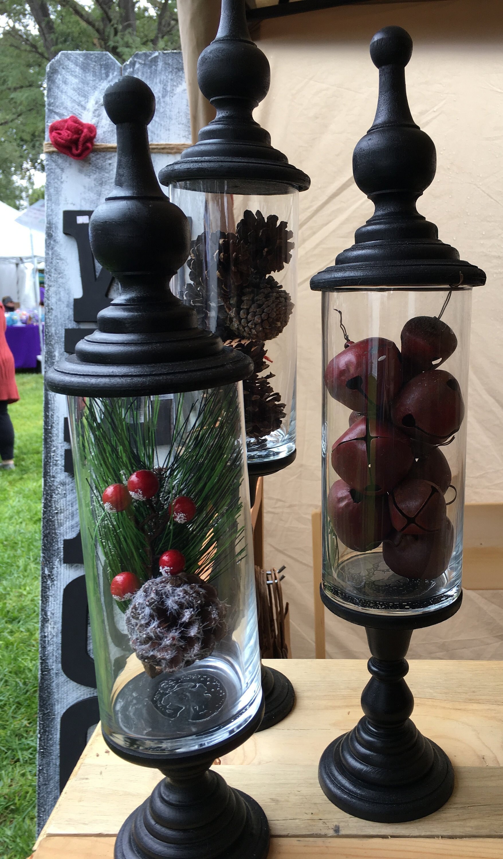 Decorative Jars Glass Jars Home Decorations Shabby Chic Etsy