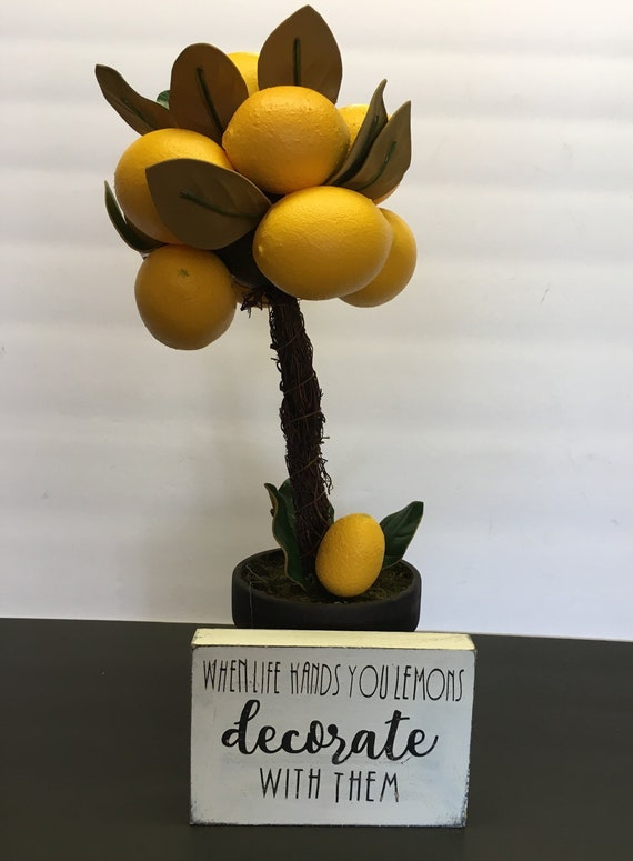 Tiered Tray Sign When Life Hands You Lemons Decorate With Etsy