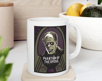 The Phantom of the Opera: Classic Universal Monsters, White Ceramic Mug 11oz