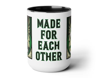Frankenstein & Bride Coffee Mug – Universal Monsters, 15oz Two-Tone