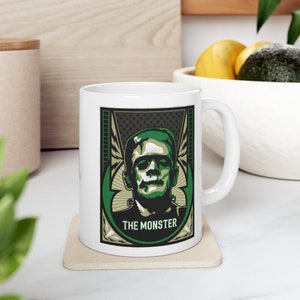 Frankenstein "The Monster": Classic Universal Monsters, White Ceramic Mug 11oz