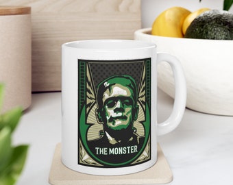 Frankenstein "The Monster": Classic Universal Monsters, White Ceramic Mug 11oz