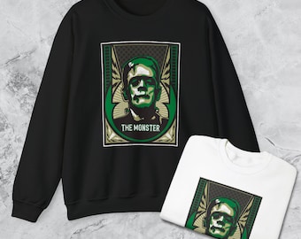 Frankenstein "The Monster": Classic Universal Monsters, Unisex Heavy Blend™ Crewneck Sweatshirt