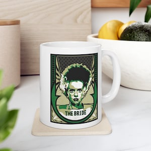 Frankenstein "The Bride": Classic Universal Monsters, White Ceramic Mug 11oz