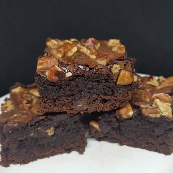 Chocolate Brownies, Chocolate Pecan Brownies, Double Chocolate Brownies,  Brownies Birthday Gifts, Christmas Gift, Gift under 20.00, 16 pcs