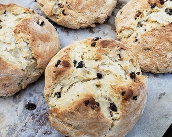 Irish Soda Bread, Soda Bread, Breakfast bread, Irish Bread, Currant Bread, St. Patty's Day, Irish Gifts, Bread, Individual Loaves, 4 ea.