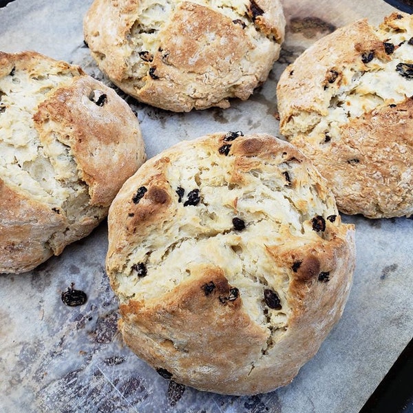 Irish Soda Bread, Soda Bread, Breakfast bread, Irish Bread, Currant Bread, St. Patty's Day, Irish Gifts, Bread, Individual Loaves, 4 ea.