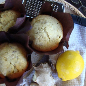 Lemon Ginger Muffins, Lemon Muffins, Christmas Gift. Citrus Muffins, Ginger Muffins, Gifts under 20.00, Sweet Bread Muffins 6 Jumbo image 2