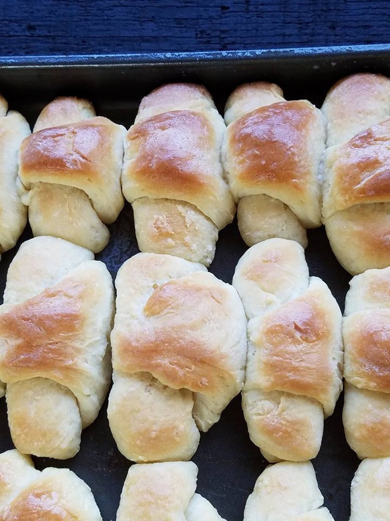 Buttery Yeast Rolls Dinner Rolls Crescent Rolls Picnic Etsy