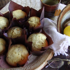 Lemon Ginger Muffins, Lemon Muffins, Christmas Gift. Citrus Muffins, Ginger Muffins, Gifts under 20.00, Sweet Bread Muffins 6 Jumbo image 3