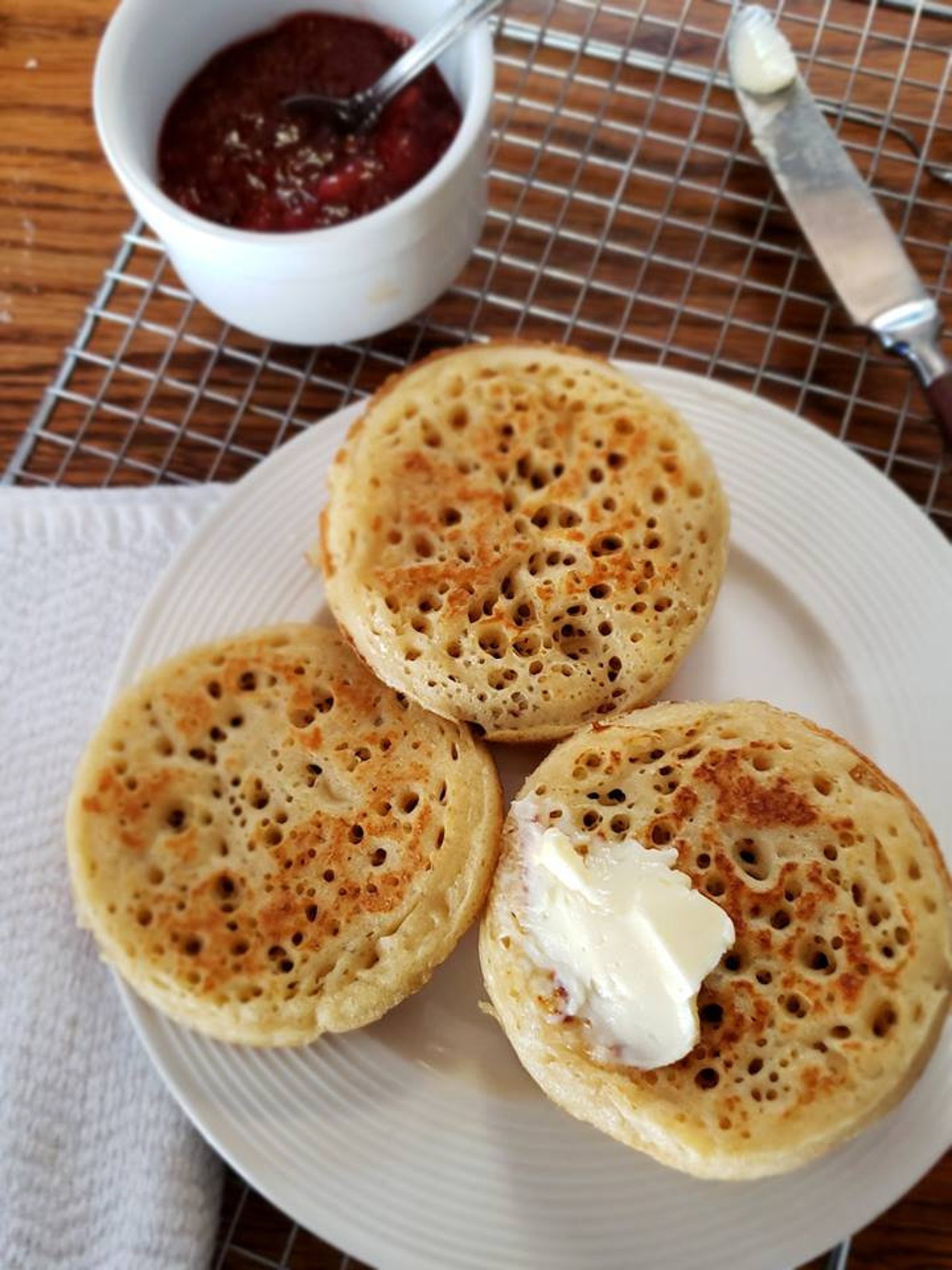 Crumpets English Crumpets Tea and Crumpets Breakfast Etsy