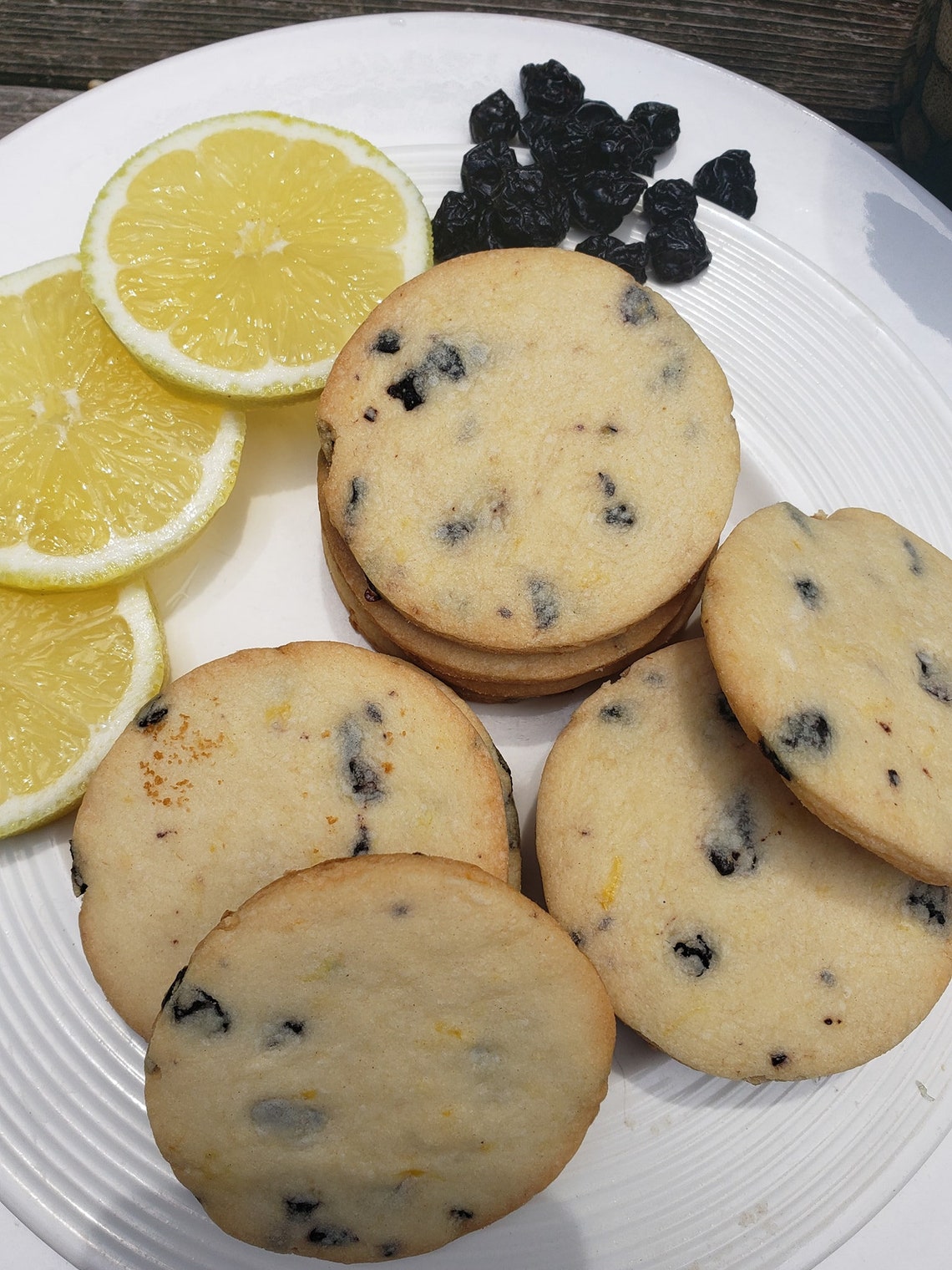 Lemon Blueberry Shortbread Cookies Lemon Blueberry Etsy