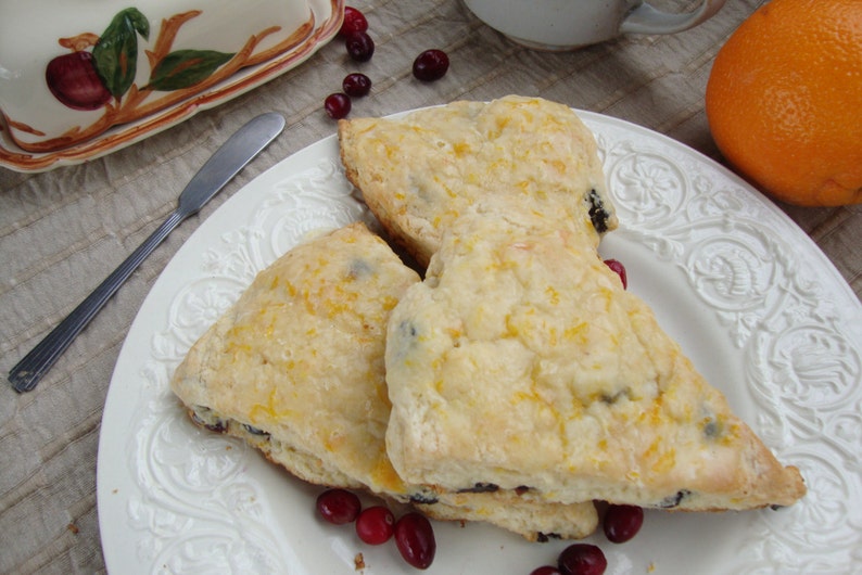 Cranberry Orange Scones, Cranberry Scones, Gift for Her, Christmas Gift, Holiday Gift, Cream Scones, Gifts under 20, Orange Scones, 4 ea image 5