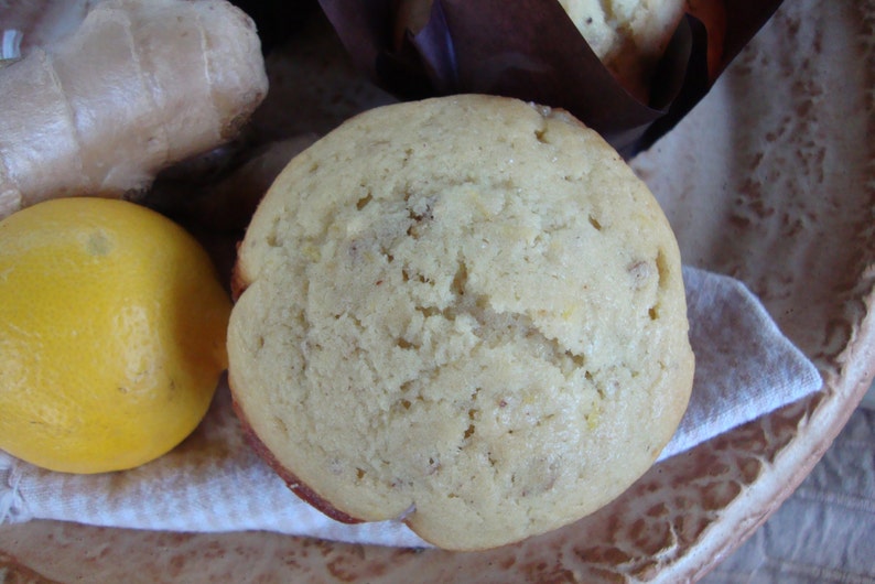 Lemon Ginger Muffins, Lemon Muffins, Christmas Gift. Citrus Muffins, Ginger Muffins, Gifts under 20.00, Sweet Bread Muffins 6 Jumbo image 5