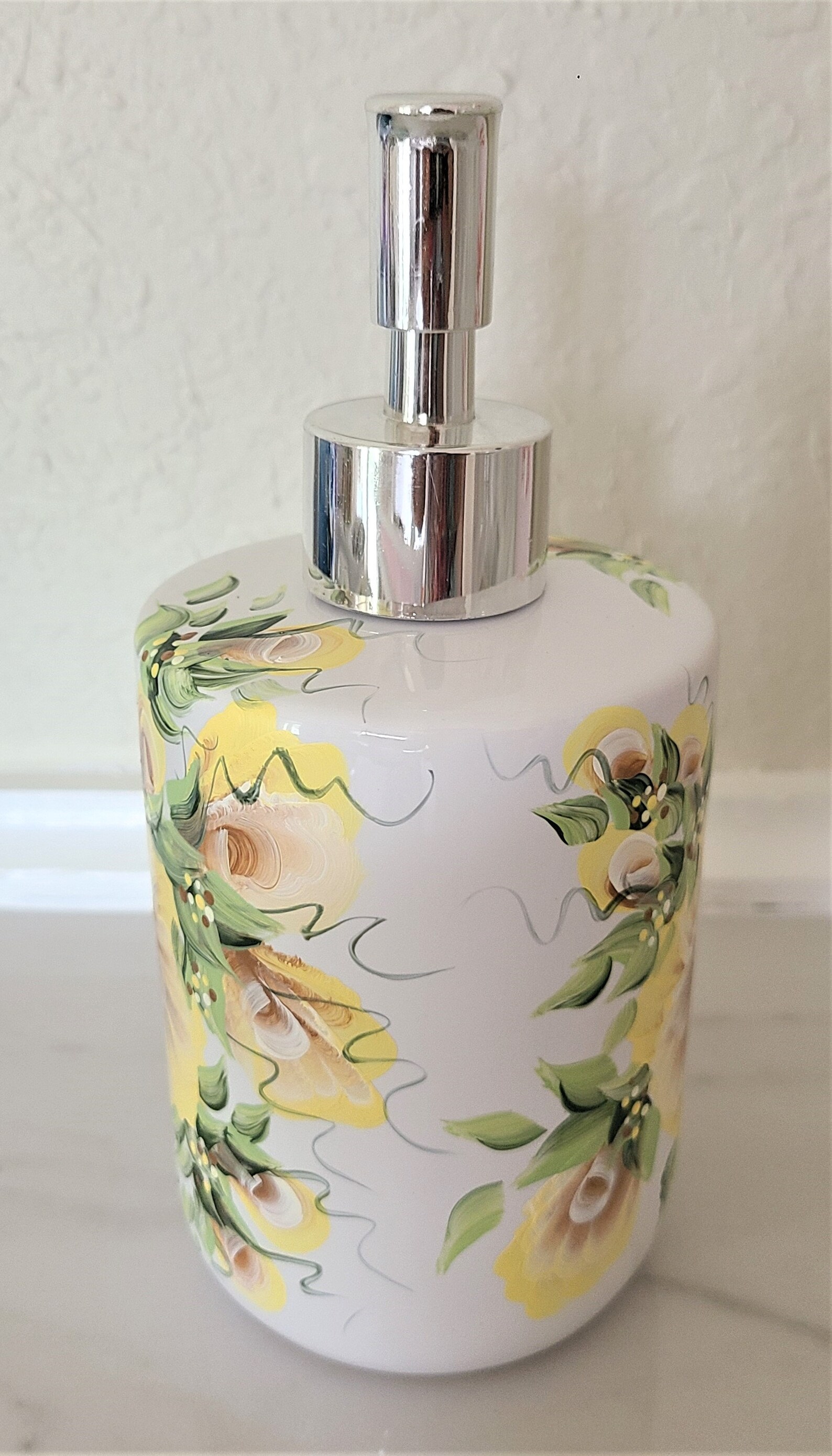 Soap or Hand Cream Dispenser Yellow Roses and Buds Hand - Etsy