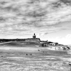 El Morro Old San Juan Wall Art | Black and White Photography Print | Castillo San Felipe, Spanish Colonial Puerto Rico Decor