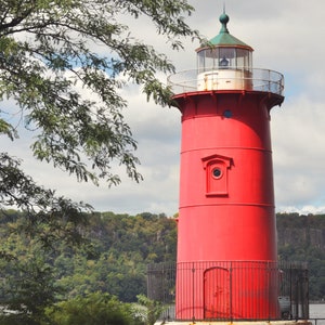 Little Red Lighthouse Wall Art | NYC Photography Print | Hudson River Landmark, Nautical Coastal Home Decor, New York City