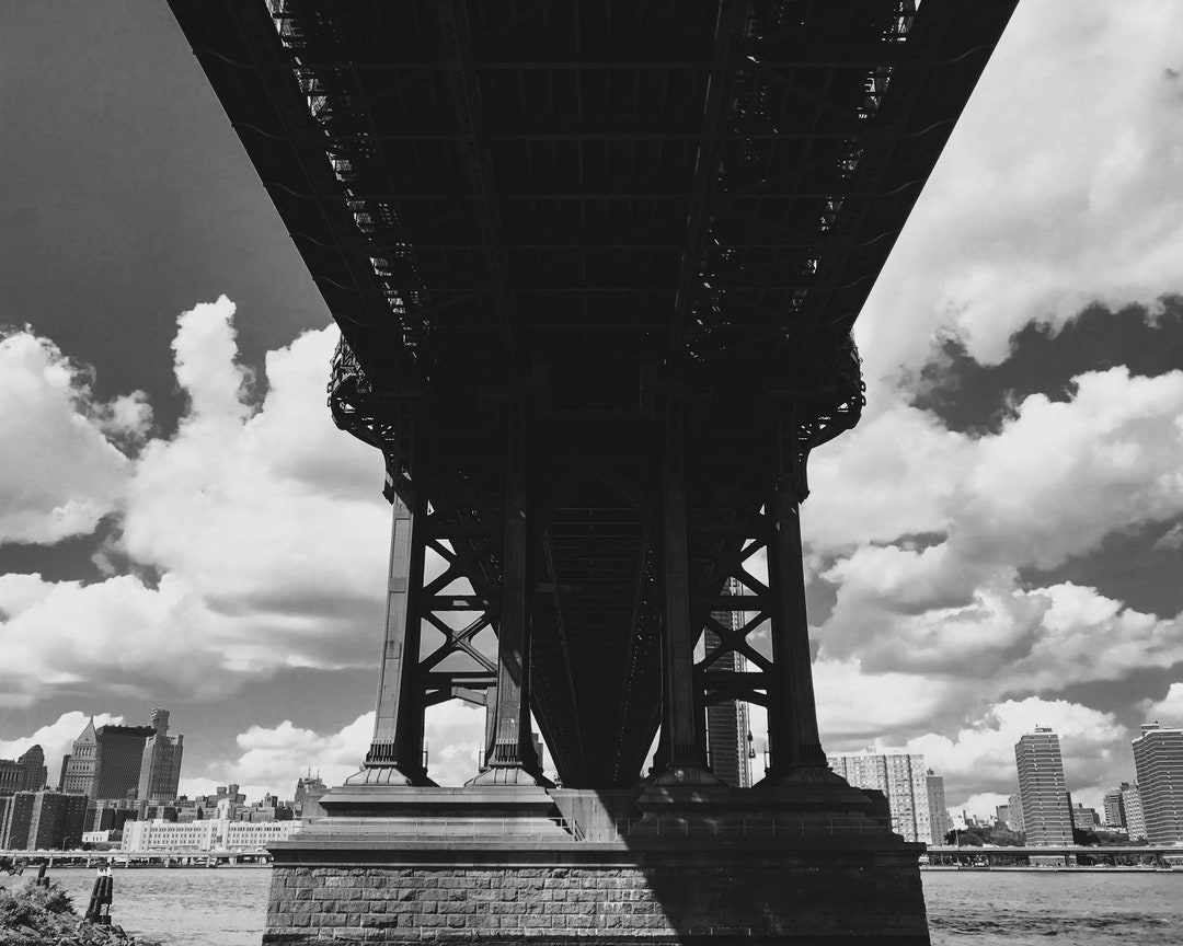 NYC Manhattan Bridge Large Wall Art Photography Print Black and White ...