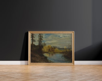 Impression artistique, peinture à l&#39;huile d&#39;Albert Bierstadt, lac Tahoe, Californie