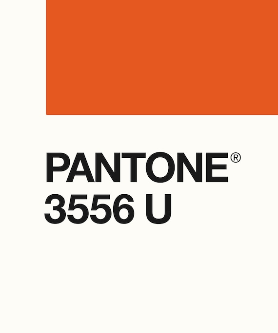 California Pantone Red-orange Art Print - Etsy