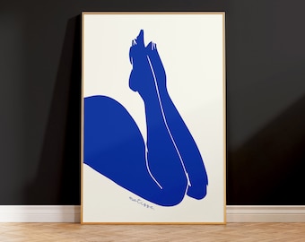 Matisse Inspired Legs in Blue Los Angeles California Art Print