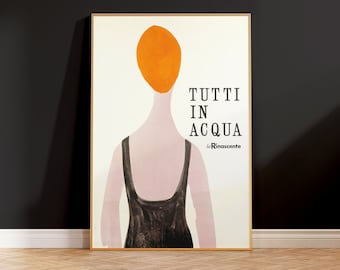 Nageur Tutti In Acqua par Lora Lamm Impression artistique