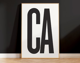 California Oversized Letters Art Print
