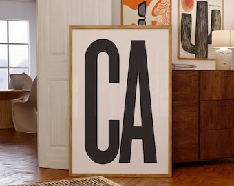 California Oversized Letters Art Print
