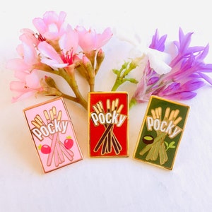 Pocky Enamel Pins 1"