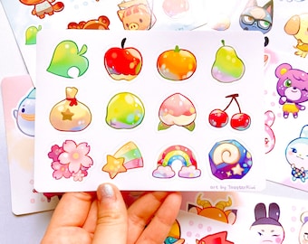 Fruits and Items Sticker Sheets (6 inch vinyl)