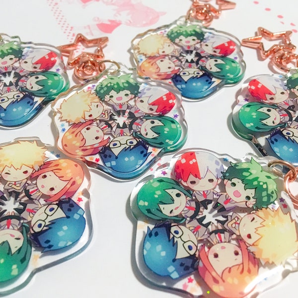 My Super Hero School Charms (2 inch Double-Sided Clear Acrylic)