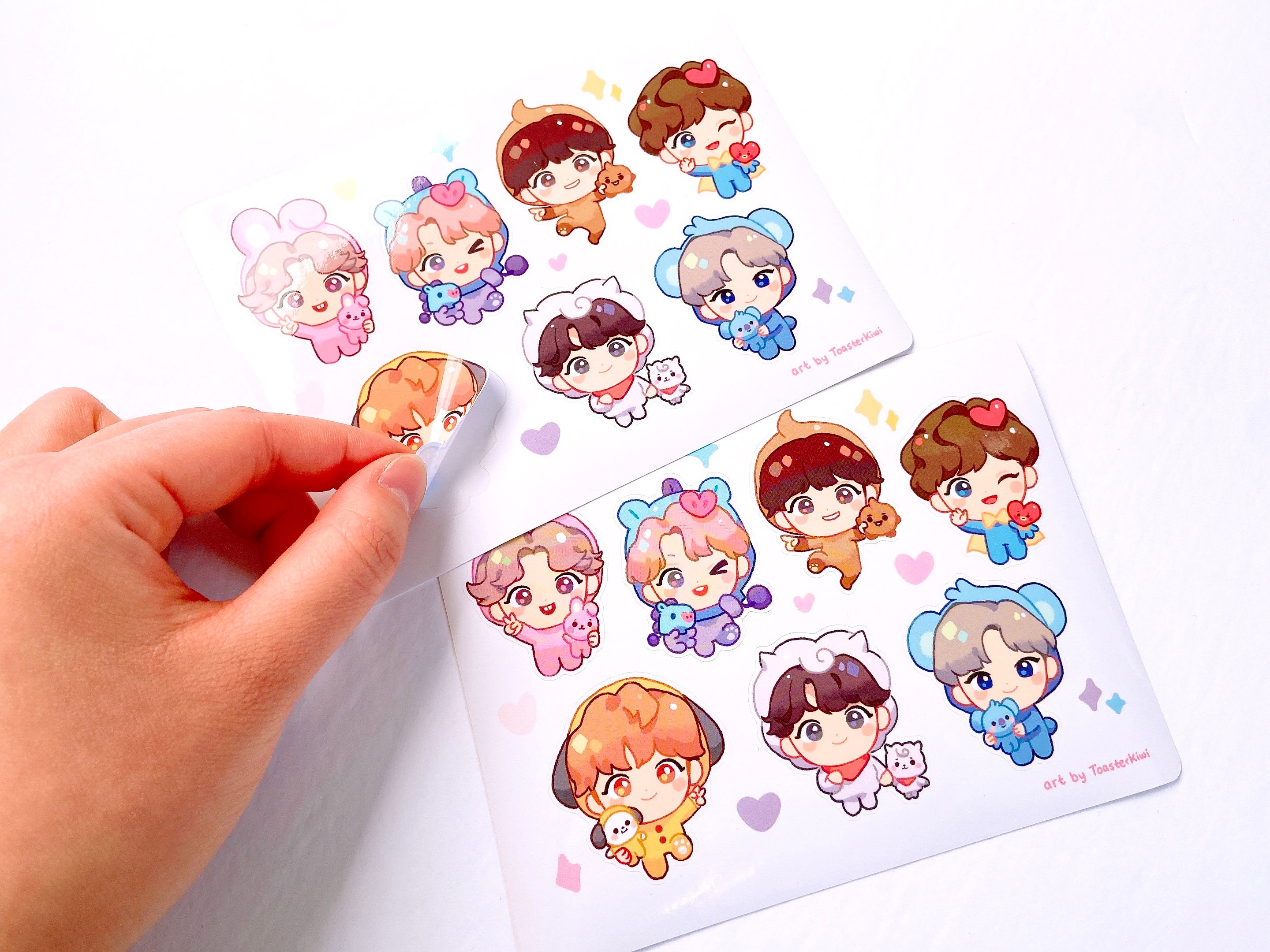 BTS ステッカーシート 6x4' (15 x 11 cm) Chibi KPOP - Etsy 日本