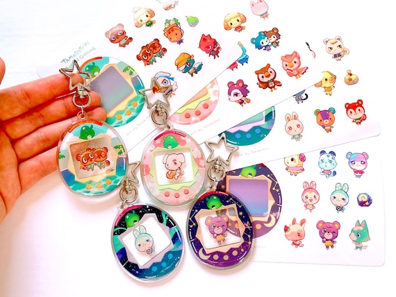 35 Animals Custom Tamagotchi Set [keychain + Sticker Sheet] - Etsy