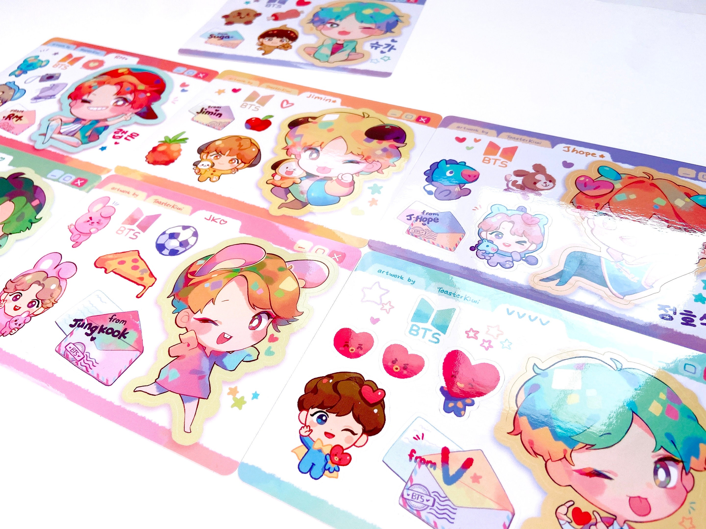BTS V ステッカー(防水仕様) BTS V ステッカー(防水仕様)・4カットステッカーシート BTS ステッカー